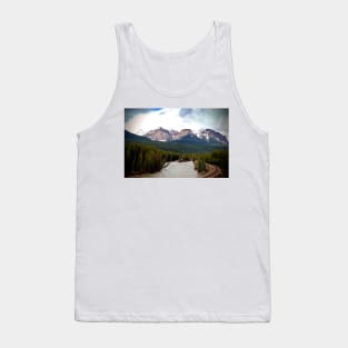 Canadian Rocky Mountains Bow River Banff Alberta Canada Tank Top